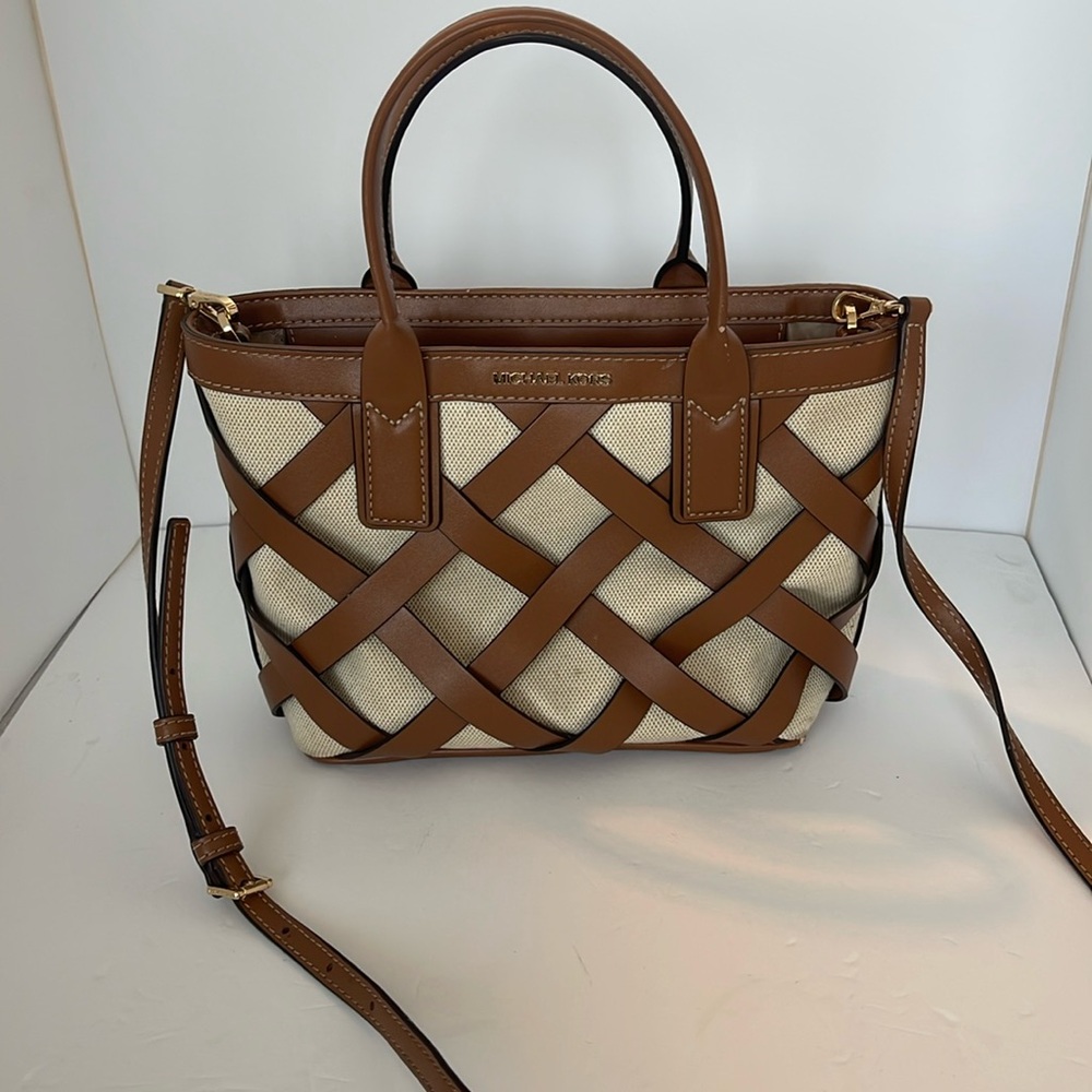 MICHAEL Michael Kors Brown and Cream Tote Bag